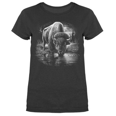American Bison Buffalo Mountain Wilderness Wildlife Nature Women's  T-shirt