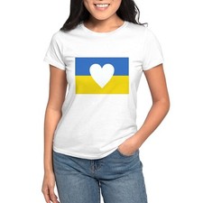 CafePress Ukraine Heart T Shirt Women's T-Shirt 905518572
