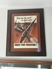 “FIGHT FOR FREEDOM” Fund Drive Print, Original Period Print