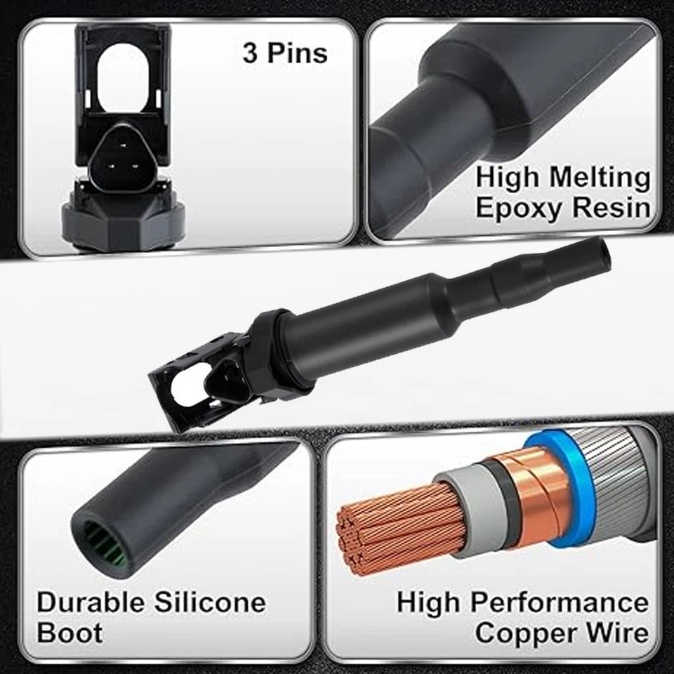 Bobina de encendido de alto rendimiento para BMW 640i X3 X5 X6 535i 435i 335i M235i UF592 Foto 3 de 4