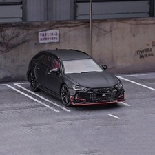 GB CM 1:64 Black RS6-R ABT Wagon Racing Sports Model Toy Collect Metal Car BN