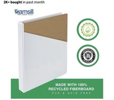 Samsill 3 Inch 3 Ring Binders, Made in USA, Economy Round Ring, Clear View Cover