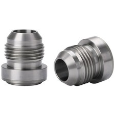 10AN Male Steel Weld On Bung Fitting Adapter 2PCS 10AN Natural - 2PCS