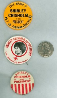 3 US Congresswoman Shirley Chisholm Political Pinback Buttons VOTE MARCH 21