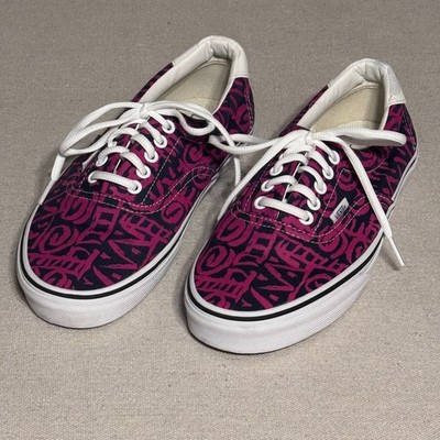 VANS VAN DOREN ERA エラ Vans Era Van Doren Pink Navy Graffiti Print Low Top Sneakers