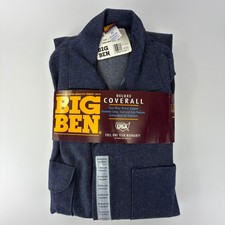 Big Ben Deluxe Coverall Blue Denim Long Sleeve Made In USA 40 Regular 6CRKK447R