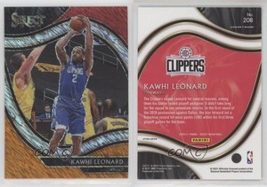 2020 Panini Select Courtside Red White Orange Shimmer Prizm Kawhi Leonard #208