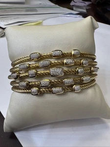 David Yurman 18kt Gold and Diamonds Cuff Confetti Bracelet - Picture 1 of 5 David Yurman 18kt Gold and Diamonds Cuff Confetti Bracelet - Picture 1 of 5
