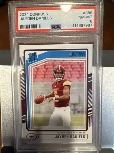 2024 Panini Donruss - Rated Rookie Jayden Daniels #389 (RC) PSA 8