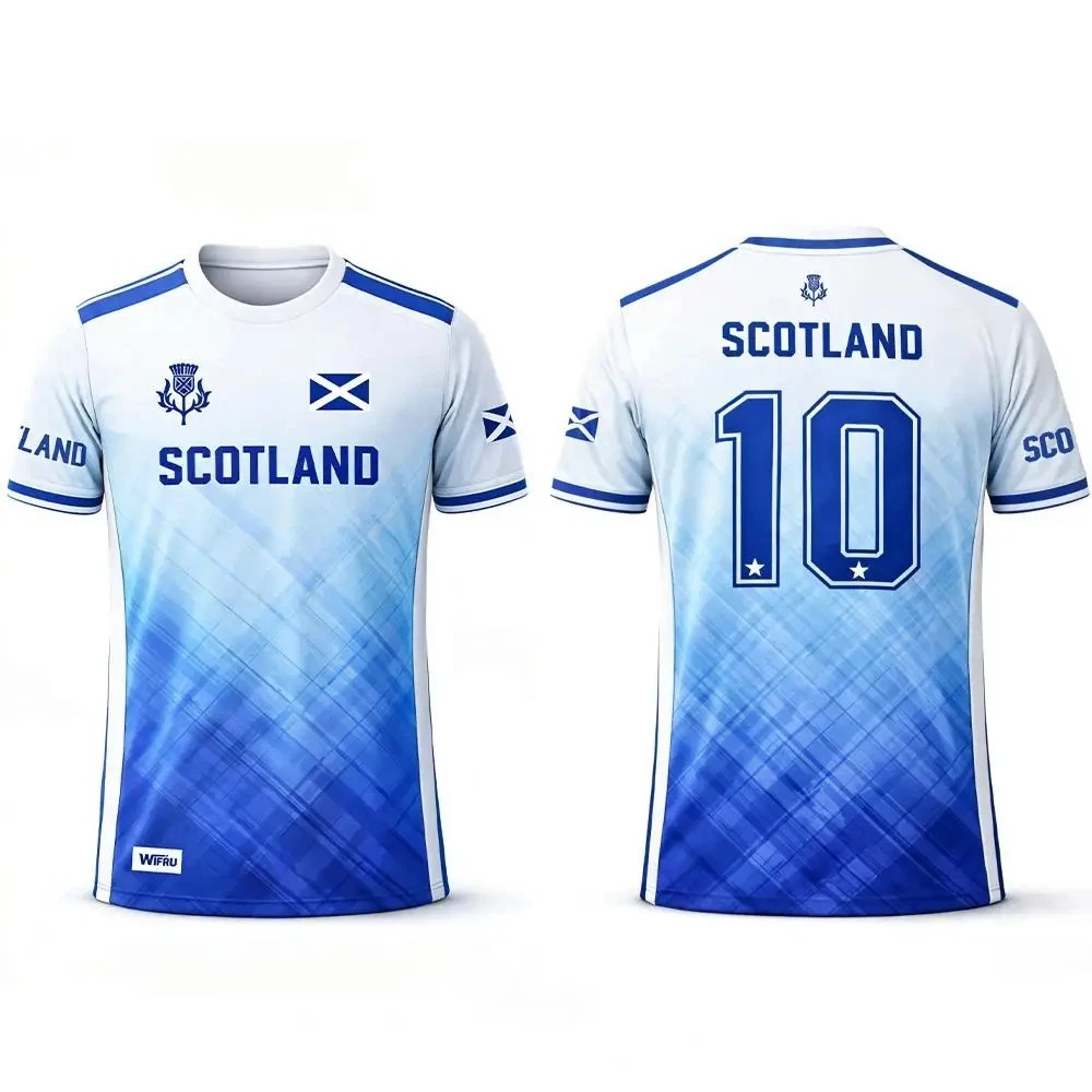 Scotland Football Shirt 2026 World Cup Tees Polyester Breathable