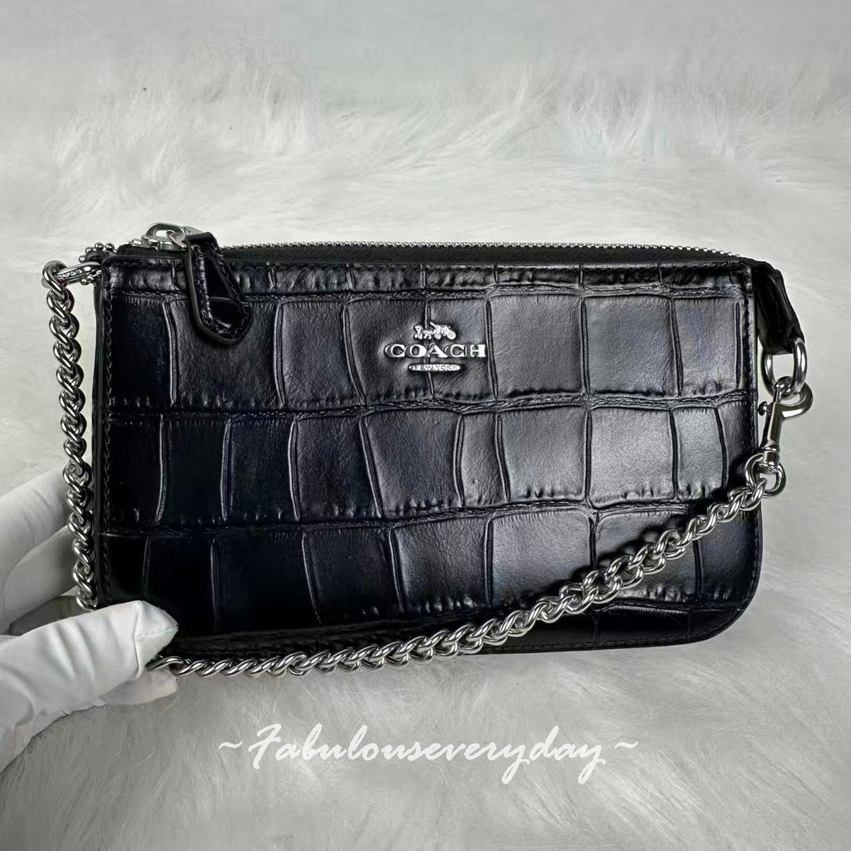J*s様 クロエ・ジバンシィ・ミキモト・ニナリッチ・コーチ他　アクセサリーまとめ Coach Nolita 19 With Chain Strap In Crocodile-embossed Leather
