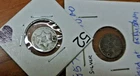 1852 and 1857  3 Cent Silver COINS Holed