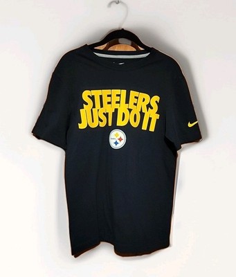 Nike Pittsburgh Steelers Just Do It Graphic Cotton T-shirt Shrt Sleeve Sz S~Mint