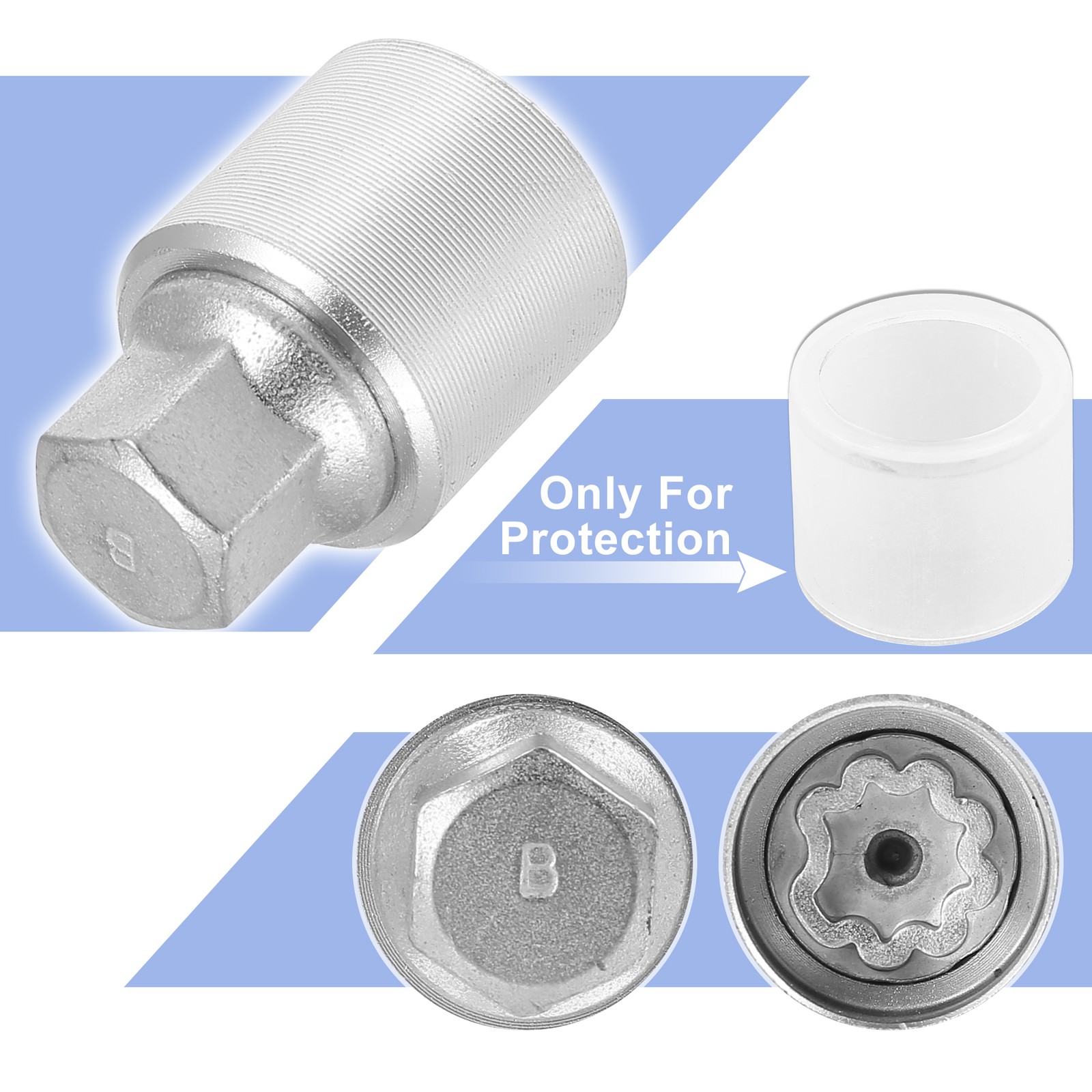 B Auto Wheel Lock Lug Nut Wheel Lock Key Single Custom for Audi A4L A5 A6L Q2L