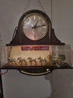 Vintage Budweiser Beer Clydesdale Horses Light Up Clock Sign Anheuser Busch