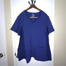 Cherokee Women's 2XL Medical Scrub Top Iflex V-Neck Knit Panel Top CK605 NEW