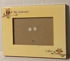 Picture Yellow Hallmark Owl Baby Photo Frame Who Loves You I Who Whimsy OWLS