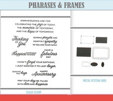 PHARASES FRAMES Dies and Stamps Scrapbook DIY Handmade Greeting Card Making