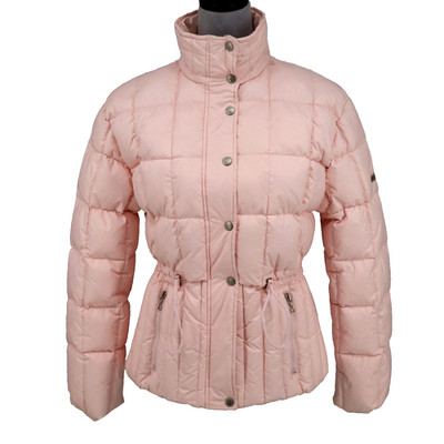 Steve Madden Puffer Jacket Womens XL Pink Nylon Down Insulated Zip Snap Front