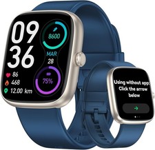 Smart Watch Senior Friendly Large Font No App/Phone Required Fitness Tracker,...