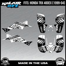 Graphics Kit for ATV Honda TRX 400EX (1999-2004) Split Series - WHITE