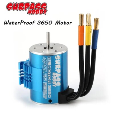 SURPASS HOBBY Brushless Waterproof Motor 3650 5200KV Motor RC 3s Blue AU LOCAL
