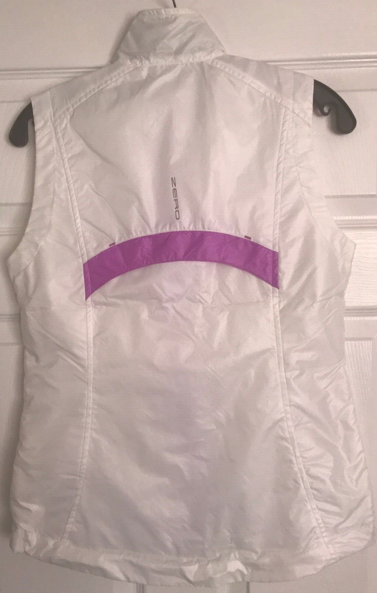 New Women's Zero Restriction Taylor Full Zip Wind Vest Small White