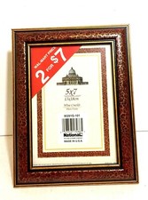 National Wine-Crackle ONE Photo Frame 5x 7" Picture Free-Standing Made In USA