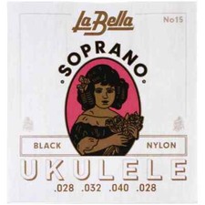 LaBella Ukulele Strings - No. 15 - Soprano Black Nylon - .028-.040