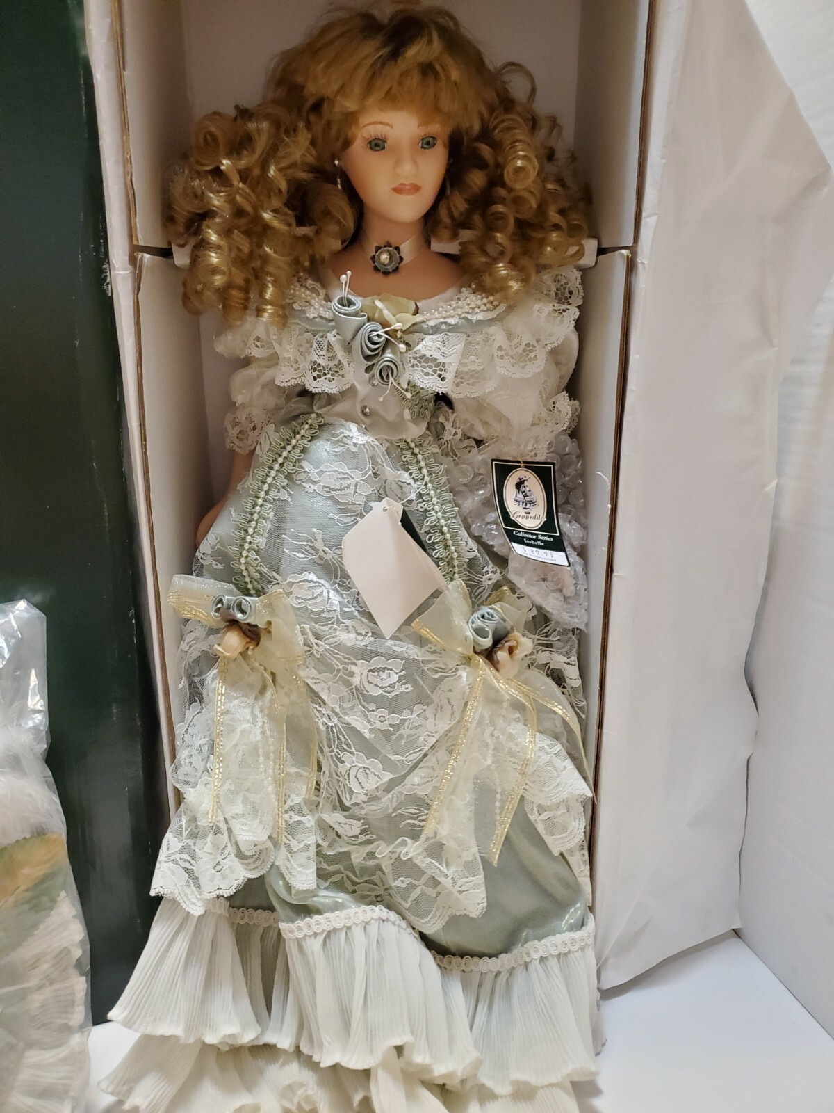 Geppeddo Collectors Series 21" Victorian Porcelain Doll in Original Box