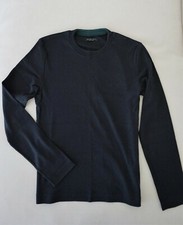 Sisley Long Sleeve Shirt in Black, with cool graphic on the back, small