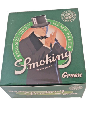 Pure Hemp Green King size rolling papers 33 leaves per booklet 50 pack per box