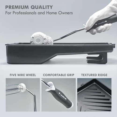 Versatile 8-Piece Paint Roller Kit with Microfiber Covers for All Projects - Picture 5 of 9