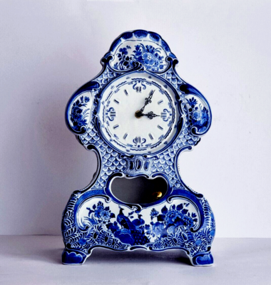 ROYAL DELFT PORCELEYNE FLES XL TABLE CLOCK PENDULUM THE ORIGINAL