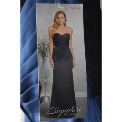 New Women's Alfred Angelo Navy Blue Strapless Gown 14 | eBay