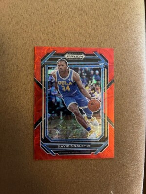 2023-24 Prizm Draft Picks David Singleton Red Scope Prizm RC #/88 UCLA