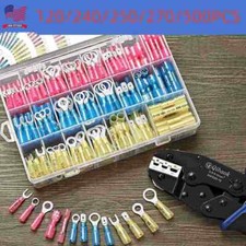 Heat Shrink Wire Connectors Electrical Ring Fork Spade Crimp Terminals 240-500x
