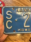 Vintage Kansas License Plate  1967 Midway  USA Man Cave Garage Collector ￼ — photo 6