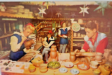 Santas Workshop Cascade Colorado Vintage Postcard Busy Elves Gnomes Posted