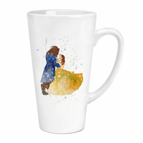 Watercolour Beauty (Belle) & The Beast 17oz Latte Mug - Forever Personal Designs - Picture 1 of 1