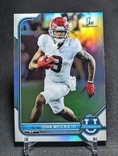 John Metchie III Refractor 1st Rookie Card RC 2022 Bowman U University 47 Texans. rookie card picture