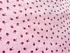 Cotton Print 25" Quilting Fabric Buttercream Calico Joann Red Tiny Flowers Pink
