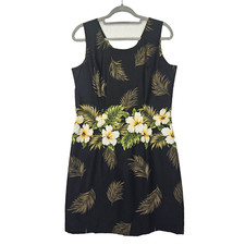 Ky's Dress Womens L Vintage Hawaiian Made in Hawaii USA 100 Cotton Floral