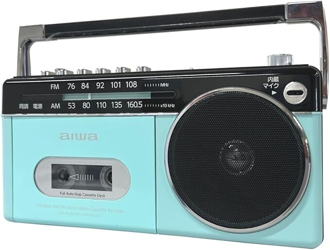 Aiwa boom box audio -G RCP3 pastel blue am/fm Radio Cassette Recorder ...