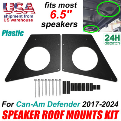 For 2017 - 2024 Can Am Defender Speaker Roof Mounts - Fits most 6.5'' Speakers