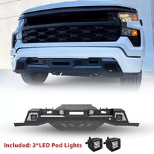 Off-road Black Front Bumper For 2022-2026 Chevy Silverado 1500 W Led Lights