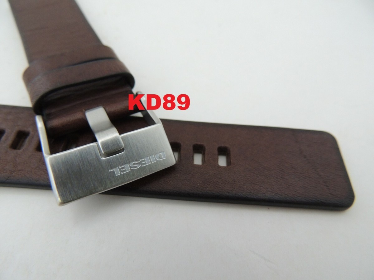 Genuine ORIGINAL DIESEL DZ 1654 Brown Leather Strap Band 24mm | eBay