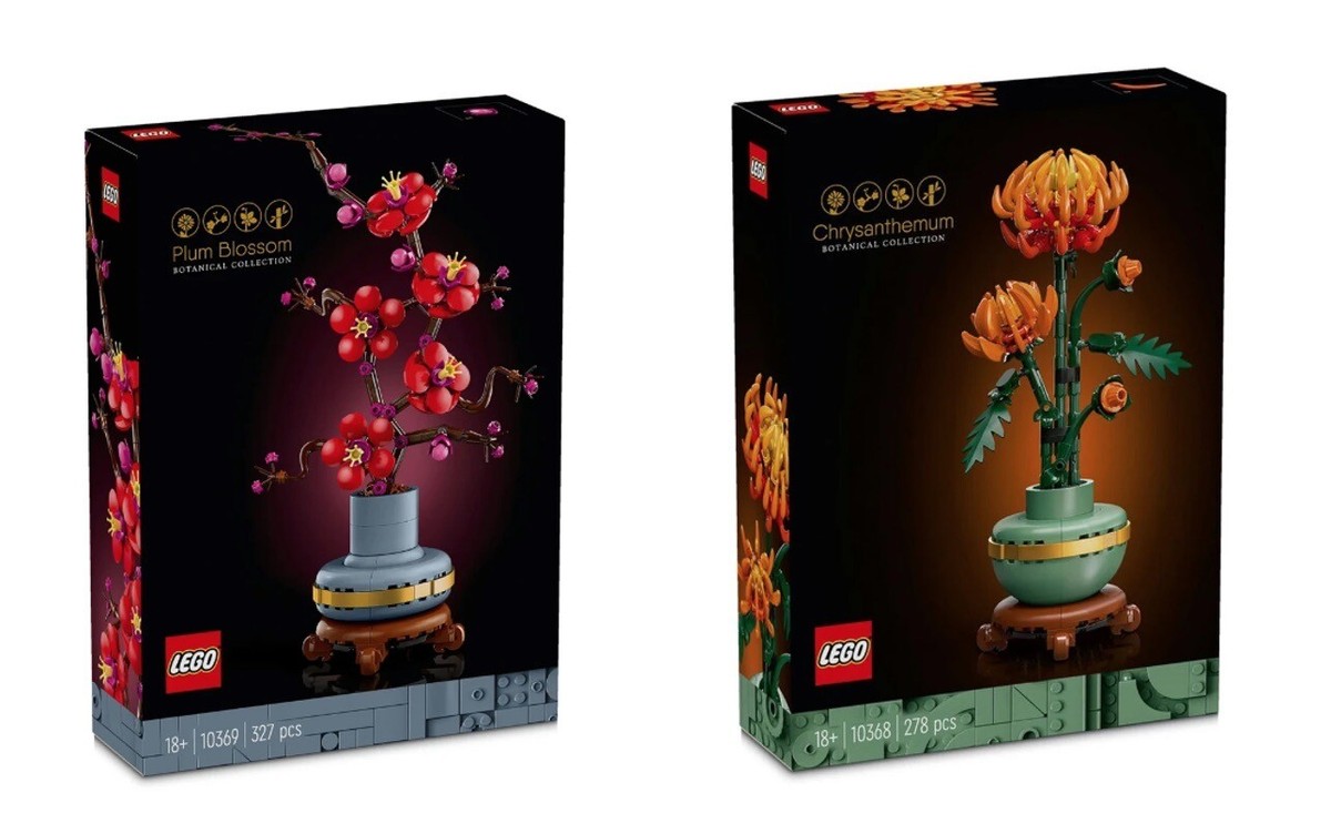 LEGO Bundle Plum Blossom & Chrysanthemum - 10368 10369 Icons - New