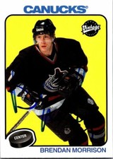 Brendan Morrison autographed hockey card (Canucks,) 2001 Upper Deck Vintage #248