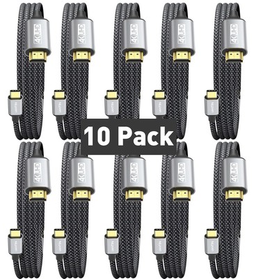USB C to HDMI Cable 10ft [10 Pack] 4K USB 3.1 Type-C to HDMI Cord [Thunderbolt